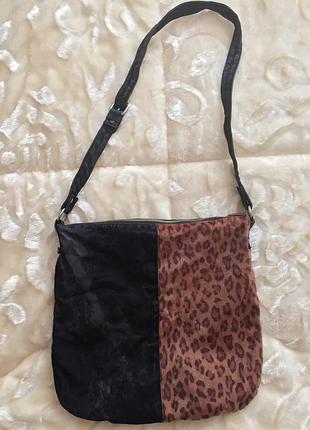 Сумка принт леопард сумка с длинными ручками