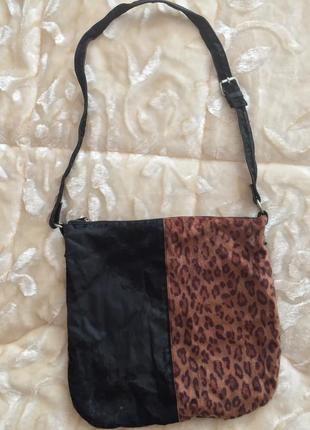 Сумка принт леопард сумка с длинными ручками2 фото