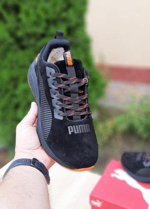 Мужские кроссовки puma black/orange чёрные с оранжевым3 фото