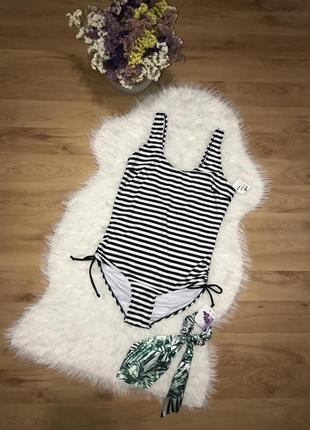 🌿 купальник у смужку zeeman злитий суцільний купальник