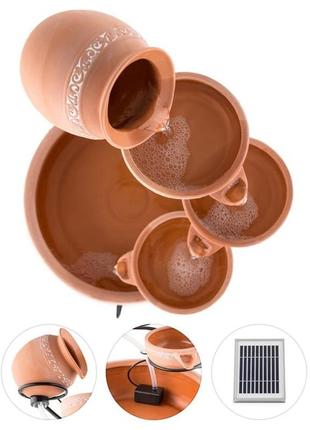 Декоративный каскадный фонтан blumfeldt на солнечной батарее