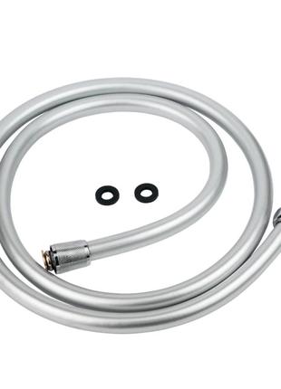 Шланг душовий для ванної кімнати 1/2" pvc 3-х шаровий сріблястий 150см tau xb-0483 (9891661) ve-33