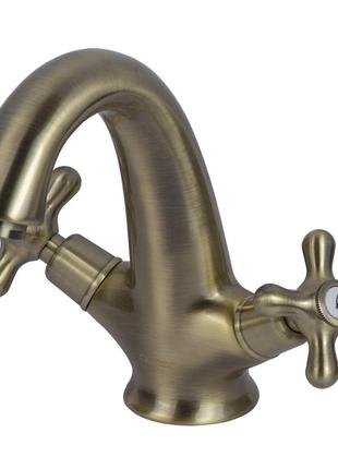 Смеситель brenta 1/2 дюйма для раковины с бронзовым покрытием и керамическими дисками ve-33