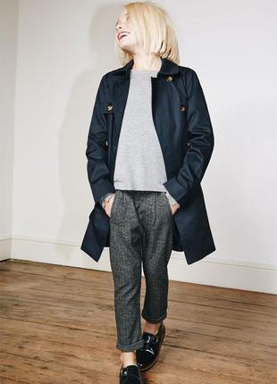 Zara-тёплые зауженные брючки в елочку с манжетами! р.-140