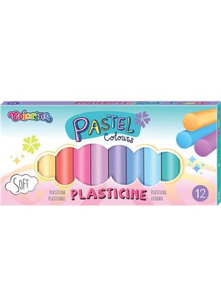 Пластилин 12 цв. 200 г colorino pastel (87805ptr)1 фото