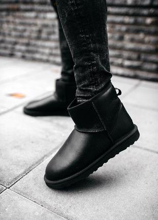 Женские ugg mini “leather black”