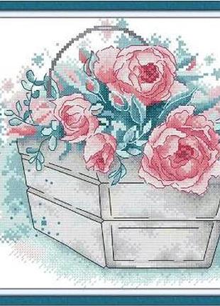 Набір для вишивання за нанесеною на канву схемою "love sewing 3". aida 14ct printed 41*36 см