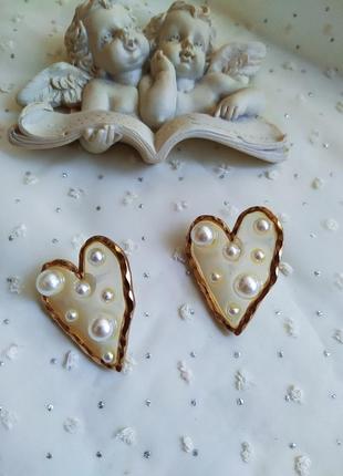 Сережки серце, серьги сердца 3