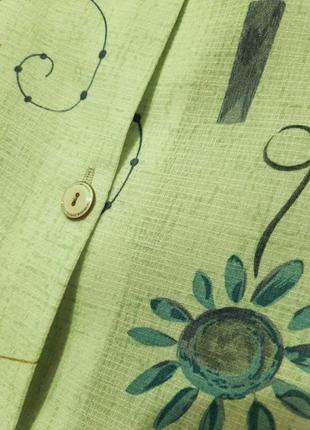 Актуальная блуза батал летняя нежно-салатовая с воротничком короткие рукава женская 56 58 603 фото