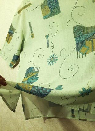Актуальная блуза батал летняя нежно-салатовая с воротничком короткие рукава женская 56 58 608 фото