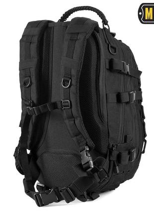 M-tac рюкзак mission pack laser cut black, штурмовой рюкзак 25л, военный рюкзак черный, туристический рюкзак3 фото