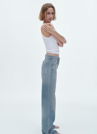 Джинси zara/trf high-rise wide-leg jeans/6045/0223 фото