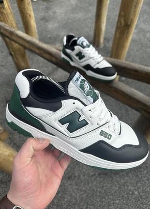 Кросівки new balance 550 (white & green)1 фото