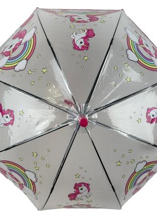 Дитяча прозора парасоля-тростина з малюнками від frei regen, рожева ручка, 09005-24 фото