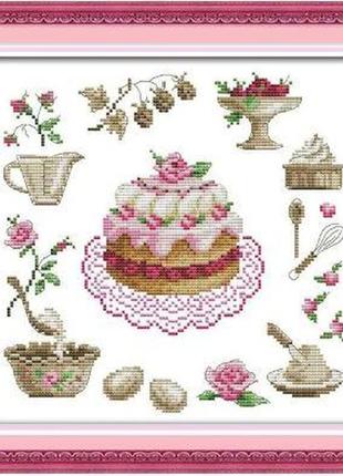 Набір для вишивання за нанесеною на канву схемою "yellow rose". aida 14ct printed 28*44 см