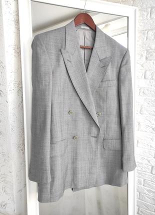Пиджак серый , пиджак оверсайз серый с остарыми лацканами4 фото