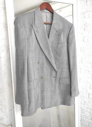 Пиджак серый , пиджак оверсайз серый с остарыми лацканами6 фото