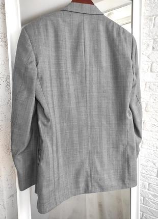 Пиджак серый , пиджак оверсайз серый с остарыми лацканами9 фото