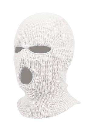 Маска балаклава - шапка 2 в 1 белый, унисекс reis one size