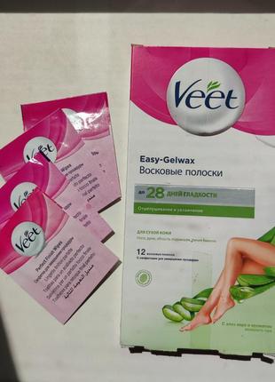 Воскові смужки veet easy-gelwax