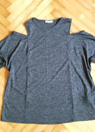 Трикотажний джемпер з вирізами на плечах від zara! p.-l