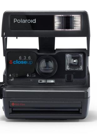Вінтажна камера миттєвого друку чорна polaroid close up 636