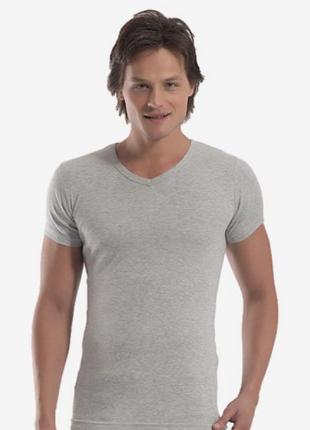 Чоловіча футболка oztas біла, чорна, сіра - туреччина (бавовна)6 фото