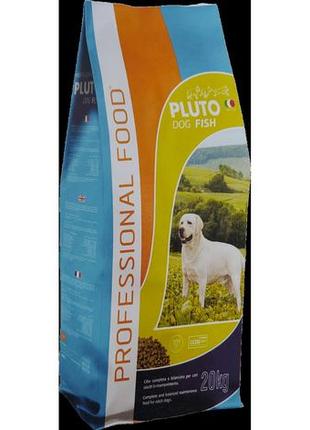 Pluto dog fish сухий корм для собак з рибою 20 кг