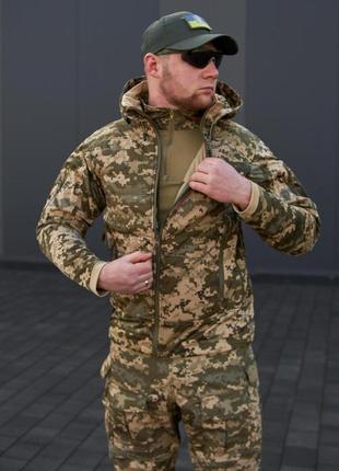 Куртка демісезонна call dragon gen 5 мм14, тактична куртка софтшел, військова куртка піксель вологозахисна8 фото