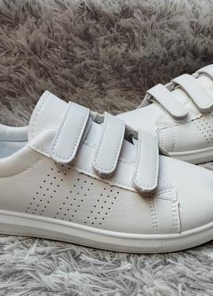 Жіночі білі кросівки, кросівки на липучках, 37-41рр, маломірять4 фото