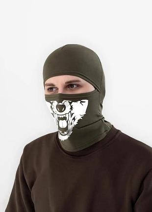 Летняя балаклава «волк» цвета свинца