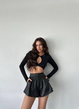 Юбка кожаная 3