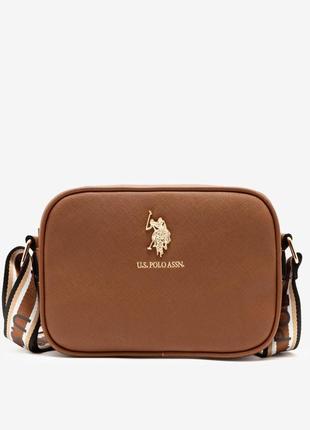 Сумка кросбоди u.s.polo assn. cognac коричневая