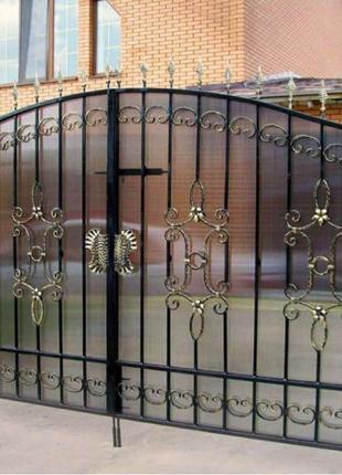 Ворота металеві розпашні, відкатні ворота, хвіртки, автоматика