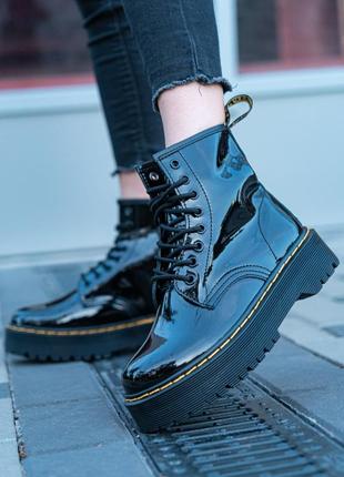 Ботинки dr. martens jadon patent black кроссовки