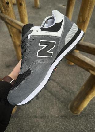 Кросівки new balance 574 (dark gray)9 фото