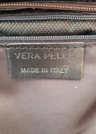 Кожаная сумка vera pelle, италия7 фото