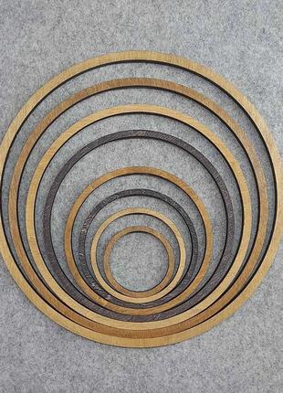 Деревянные заготовки из фанеры, основа - кольцо для ловца снов, мобиля, макраме. диаметр от 9 до 36 см