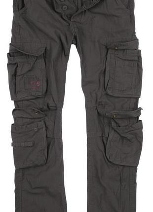 Surplus брюки surplus airborne slimmy trousers anthrazit (l)