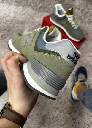 Кросівки new balance 574 x stone island4 фото