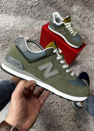 Кросівки new balance 574 x stone island5 фото