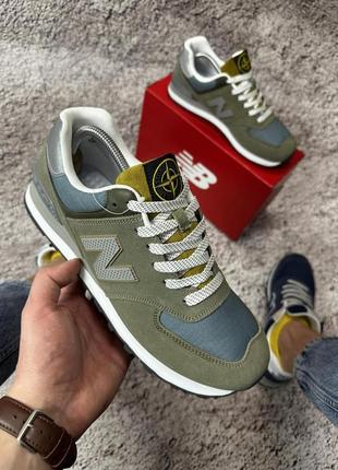 Кросівки new balance 574 x stone island