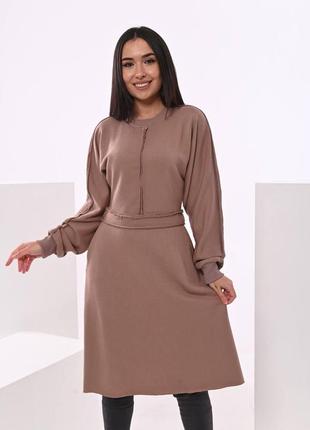 Платье трикотажное цвета мокко 24549 stmi s