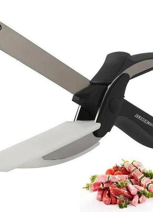 Универсальные ножи - ножницы материал пластик метал можно бистро и легко нарезать фрукты овощи clever cutter