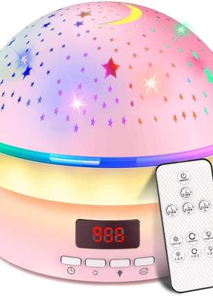 Игрушки mingkids для девочек и мальчиков 3-8 лет, таймер вращения звезды, ночник, проектор для детей