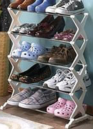 Полиця для взуття amazing shoe rack на 15 пар обуви5 полиць