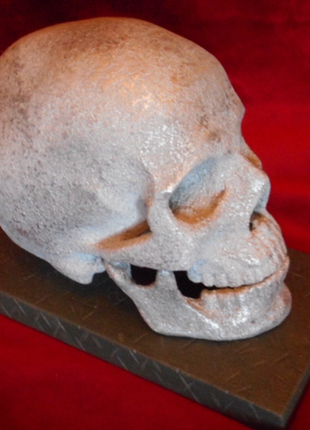 Людський череп 1:1 бронза метал, латунь, білий метал11 фото