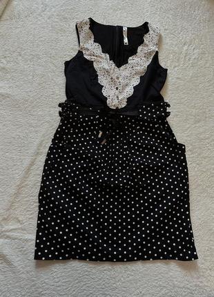 Платье в горошек платье сарафан