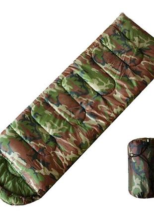 Спальник утеплённый лёгкий малогабаритный длина 200см ширина 80см  army