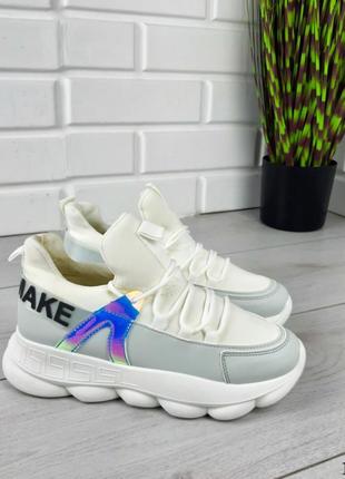 Кросівки жіночі, білі "max"1 фото